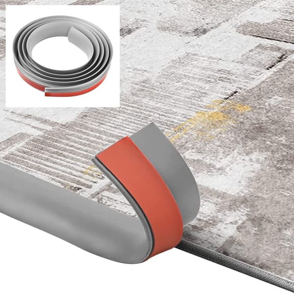 PVC Övergångsprofil Självhäftande för Laminat Vinyl och Matta Grå 2m x 35mm