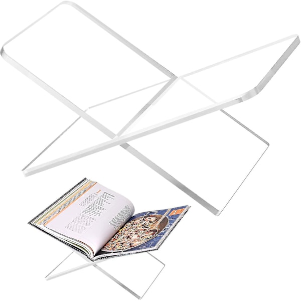 Akryl bogholder, transparent akryl bogstøtte, åben stor bogstøtte transparent robust bogstøtte til kunstbøger