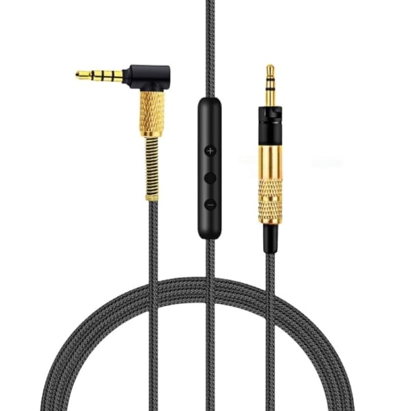 2,5 mm til 3,5 mm hovedtelefonkabel til Momentum Over Ear 1/2/3 hovedtelefonledning Slidstærk ledning med lydstyrkekontrol og mikrofon