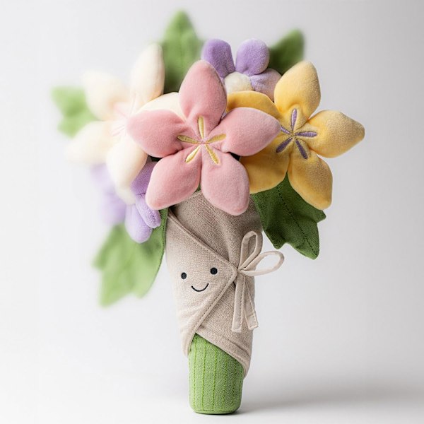 Jellycat Amuseables Blombukett Gosedjur, 30 cm - Växt & Blomma Plysch - Rolig Inredning & Gåva