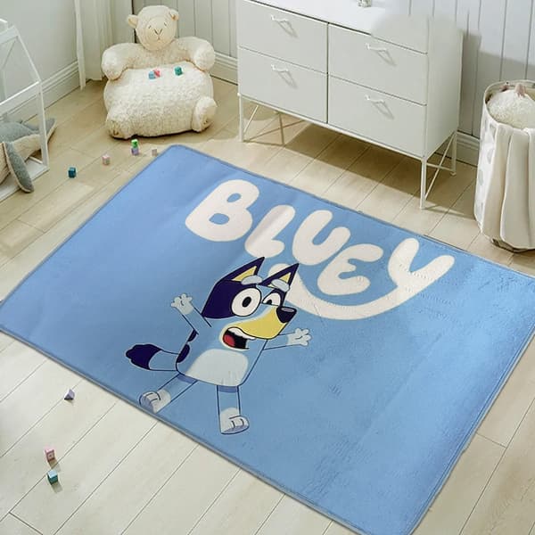 Bluey Blå Hund Hem Plats Matta Sovrum Badrum Entré Golvmatta 75*120 Blue Dog Floor Mat