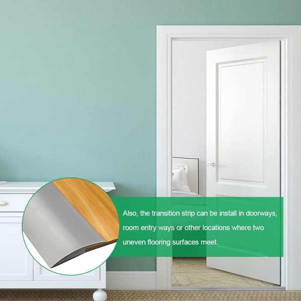 PVC Övergångsprofil Självhäftande för Laminat Vinyl och Matta Grå 2m x 35mm