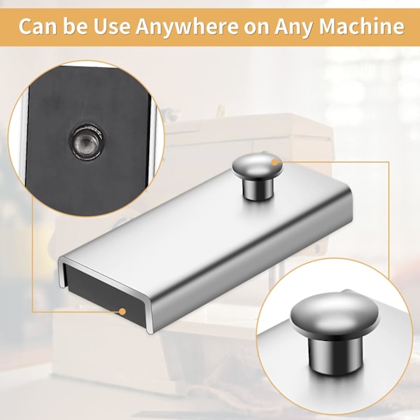 2-pack magnetiska sömnadsguider, tillbehör i metall för symaskiner