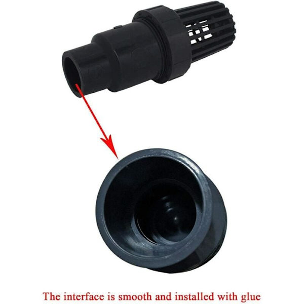 Fotventil backventil med sugkula 25 32 40 mm backventil sil poolpump pvc backventil (innerdiameter 40mm)(FQ)