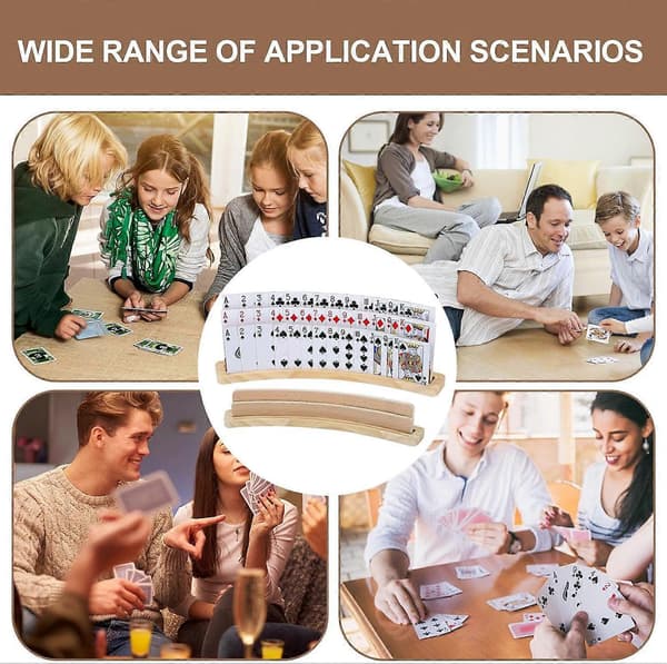 Spelkortshållare Handplatta Hållare 2-pack Poker Stöd Organizer