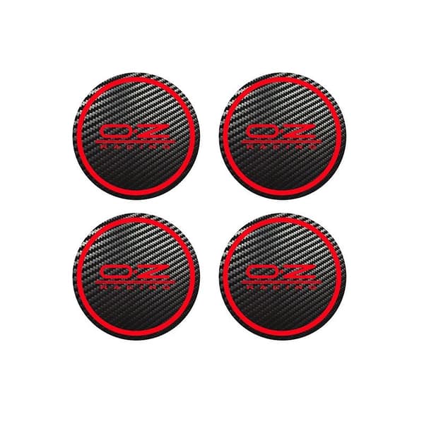 4 st för OZ Racing Octavia A5 Fabia Superb Bilstyling Emblem Logo Kolfiber Centerkapslar Fälgnav