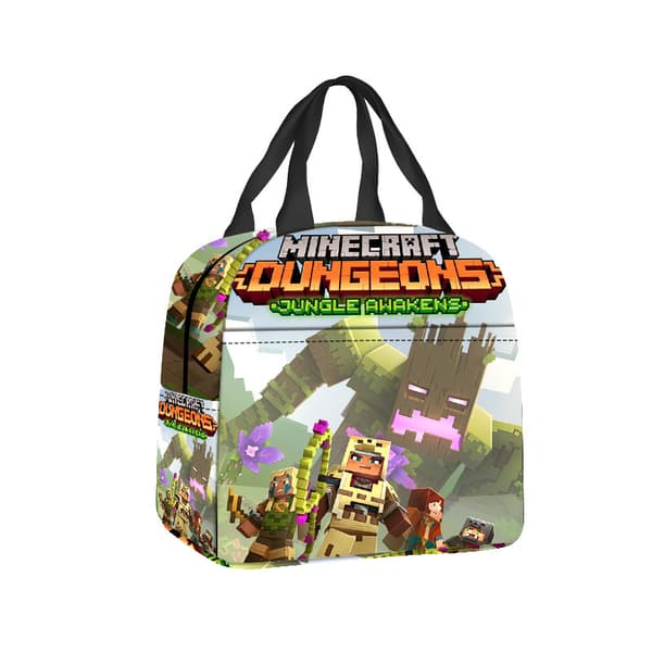 Minecraft matboks bærbar måltidsveske student barn campus matboks mat isolasjon matboks Style 1