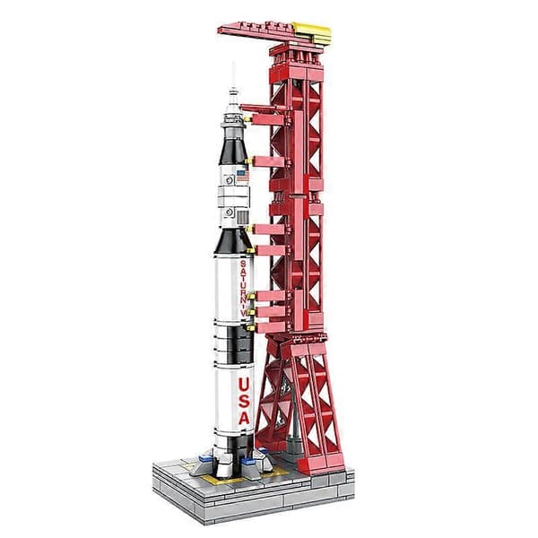 Space Apollo Project Saturn V Bæreraket MOC Astronaut Byggeklodser Mursten Klassisk Model Månelegetøj 425PCS[YATOY]