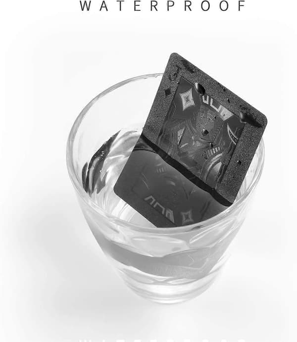 SolarMatrix Korttipeli Pokeri - Vedenpitävä Muovi Musta Timantti Uusi (Korttipeli 54)