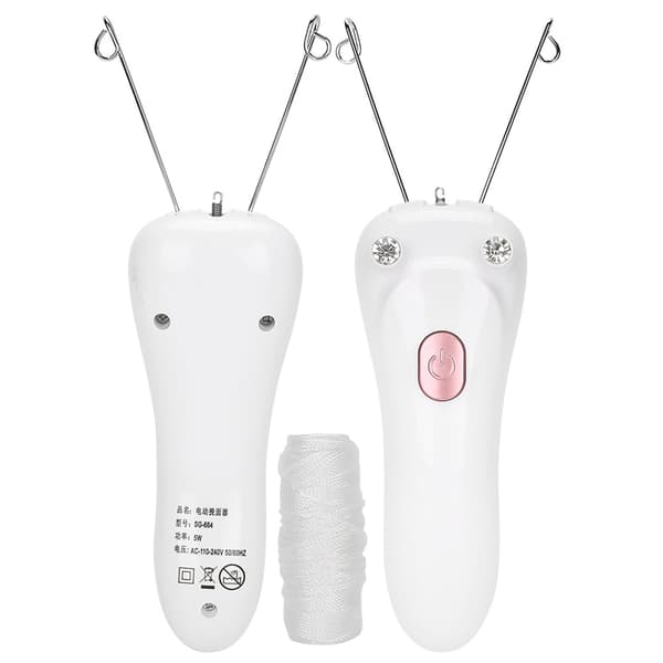 Elektrisk trådepilator hårfjerner USB-lading bomullstrådepilator (Host bomullstråd USB-kabel) (Rosa)