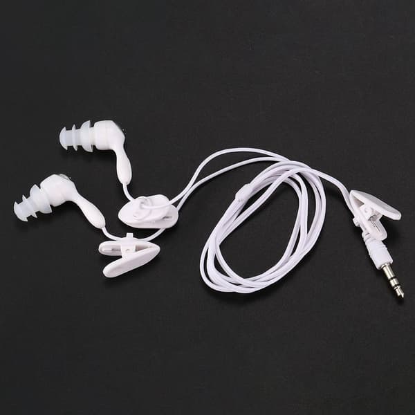 4x Vandtætte In-ear Hovedtelefoner til Mp3 Mp4 Undervands Hvid