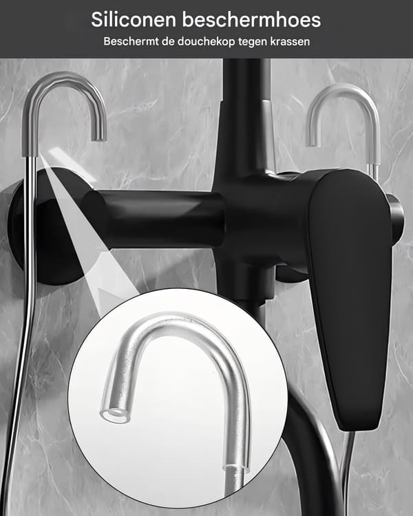 Duschkorg 30cm Gräddvit Rostfritt Stål, Rostfri Organizer för Badrummets Glasväggar Silver
