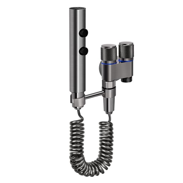Håndholdt Bidet Sprøjte Rustfrit Stål Håndholdt Bidet Tilbehørssæt med Dobbeltkontakt G1 2 Interface til Kæledyr Ble Vask Grå