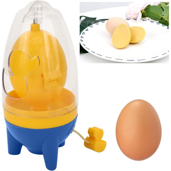 Egg Swirler, Manual Egg White and Yolk Swirl Mixer Portable Golden Egg Machine Manual Golden Egg Shaker Egg Homogenizer Egg Scrambler (Blue)