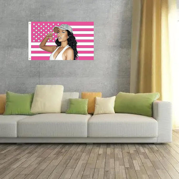 Nicki Minaj Lippu Pinkki Niki Amerikan Lippu Nicki Räppäri Minaj Lippu Nicki Pinkki Amerikan Lippu 3x5ft Nicki Lippu Minaj Banneri Koriste Rose red