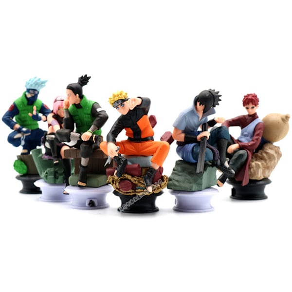 6 st Schackfigur Naruto Actionfigur Leksaksmodell