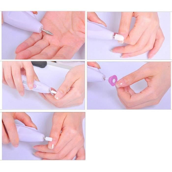 Elektrisk nagelfil, 5-i-1 elektrisk manikyr pedikyr set, elektrisk manikyr- och pedikyrset, elektrisk manikyrsats