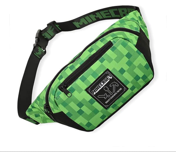 Minecraft leksaker creeper ansikte ryggsäck midjeväska stor kvantitet 32*17 Creeper Fanny Pack
