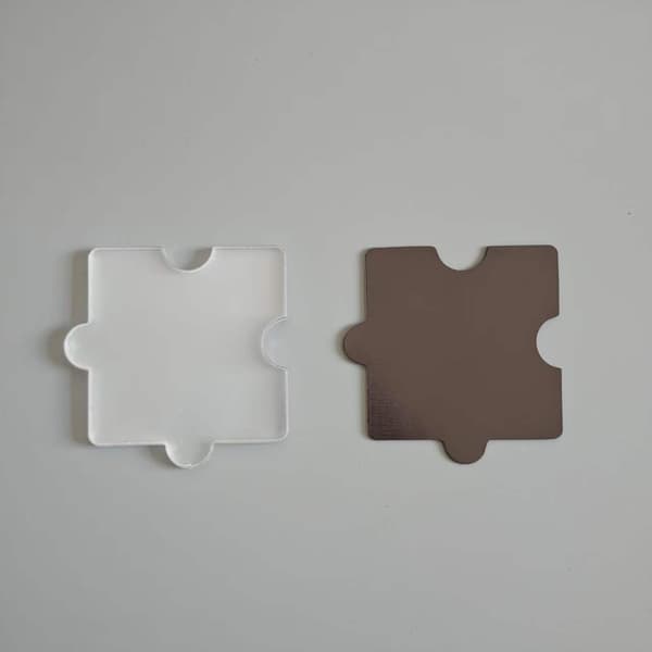 Läpinäkyvä akryylinen tee-se-itse-jääkaappimagneettisarja liimapinnalla Rectangle 5*8cm