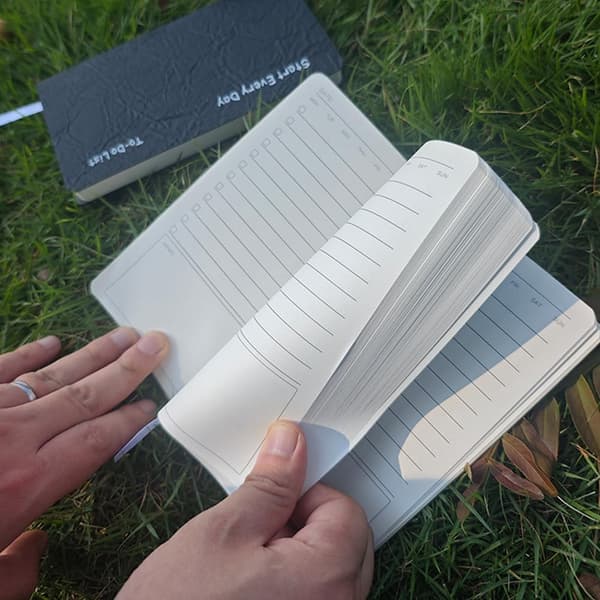 A6 Udateret Daglig Planlægnings Notesbog Bærbar Organizer Aftalebog Journal Pocket Time Management Dagbog (Grå) Gray