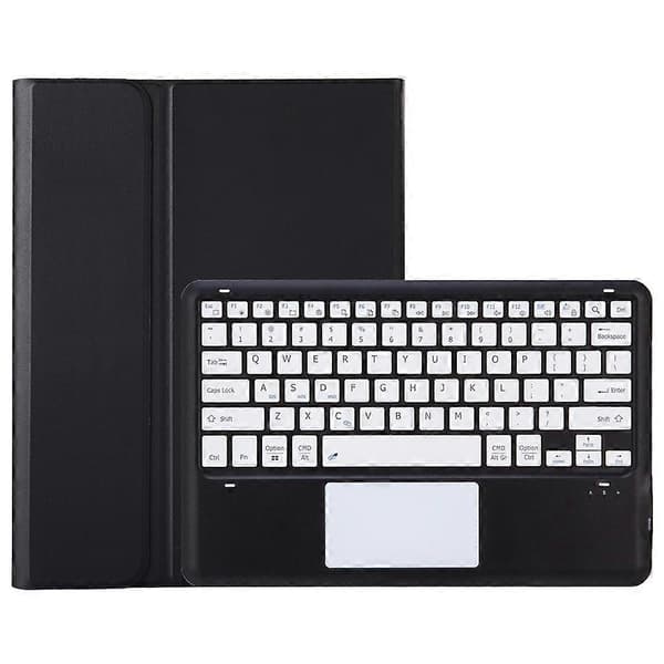 Bluetooth-tangentbord kompatibelt med Galaxy Tab S10 FE+- Perfekt Svart+Svart Vit-max Black+Black White