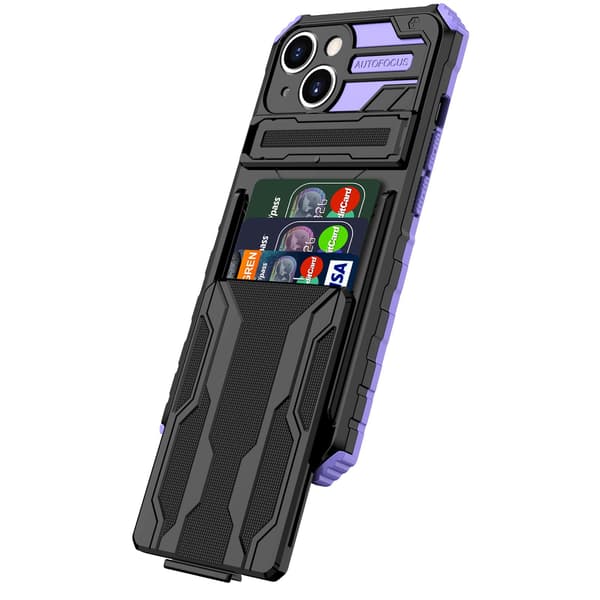 iPhone 13 - Pungcover med Kortpladser og Kickstand Rosa