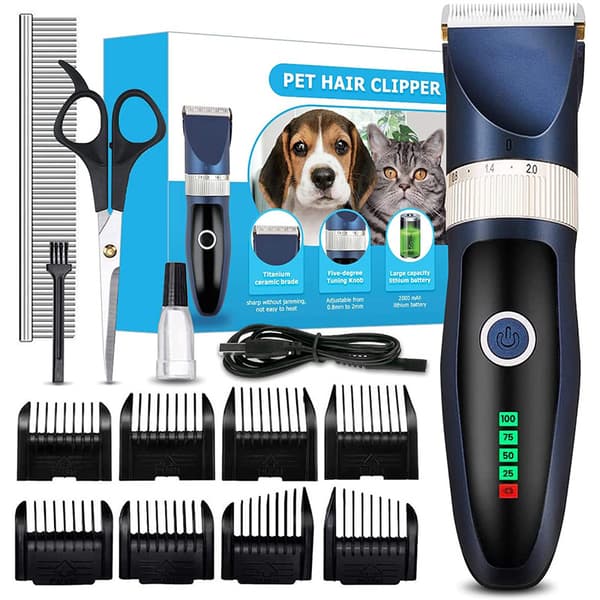 Stille Pet Hårklippemaskin Trimmer Hundehøvel