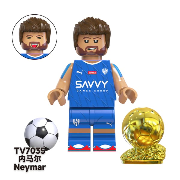 Fodboldserie stjerne VM-kamp minifigurer børnelegetøj samling byggeklodser pose TV7040