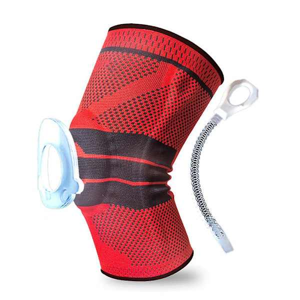 1 stk. Knæstøtte, Knæbandage, Knækompression, Rød Red Red