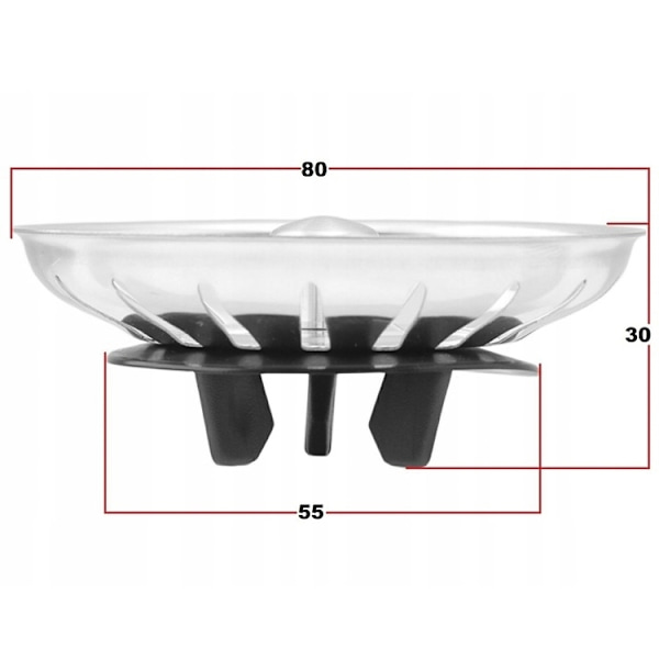 4-Pack - Plug for IKEA Kitchen Atlant / Domsjö / Strainer for Sink - Basket Strainer 200 4-Pack
