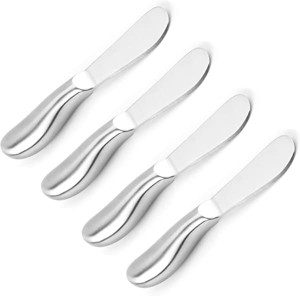 Sæt med 4 smørknive i rustfrit stål 13,5 cm