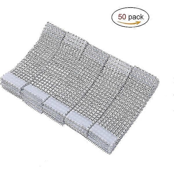 Silver strassband servettring bling set för dekoration 50 st