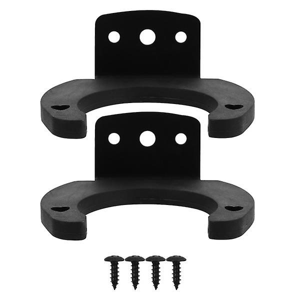 2 st Mikrofonkrok Metall Silikon Väggfäste Mic Clamp Stativ Tillbehör Svart 8x7,5 cm Svart 8x7,5 cm