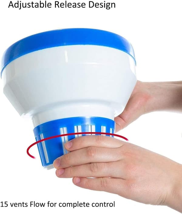 Flydende klordispenser Pool Spa Klor Brom Float 7 tommer Stor kapacitet Flydende klordispenserholder til 3 tommer kemikalier
