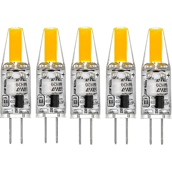 G4 LED 220v 3w 2700k Varmvit 160lm, Silikonlampor Ersätter Traditionella 30w Halogenlampor, 5-pack