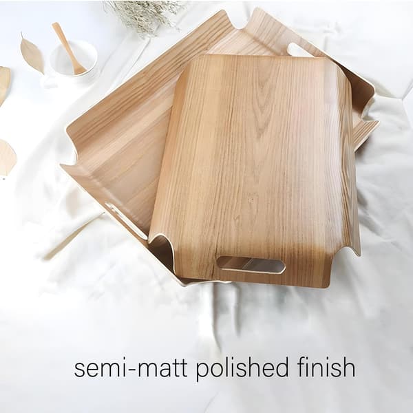 Serveringsbræt Rektangulært Træ Brun 287x398x44mm