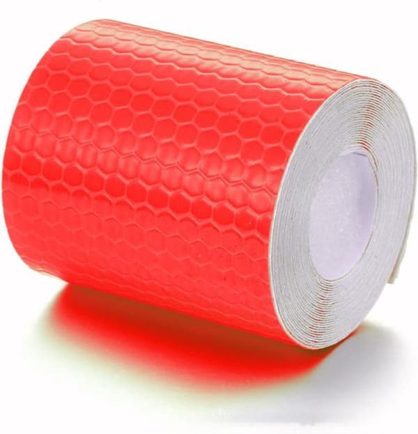 Reflekterende Tape Klasse 1 Selvklebende 2 Ruller Hvit Rød 5cm Bredde 300cm Lengde Per Rull