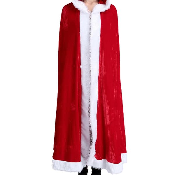 Julemandens Kappe - Rød Hætte Kappe til Julefrokost Cosplay (1,5 m)