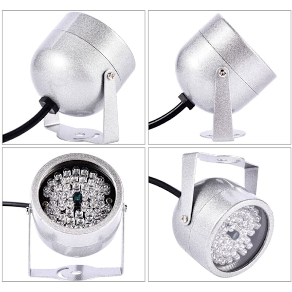 Infrarød Fyllelys 48 LED IR-belysningslamper IP65 Vanntett Kamera IR Infrarødt Lys Nattsyn Fyllelys for CCTV-kamera