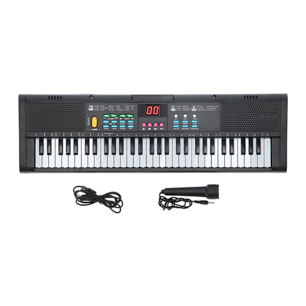 Keyboard Piano Instrument 61 tangenter Elektrisk Digital Multifunktionell med mikrofon MQ6186