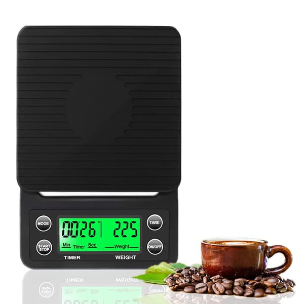 Professionel kaffevægt med timer, digital espressovægt, præcisionsvægt til køkken med timer (Uno Scale)