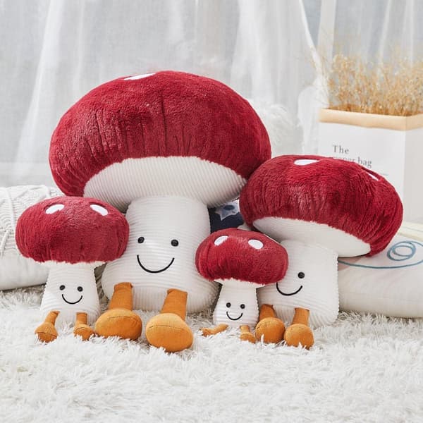 Plush sopp, søt sopp bamse, utstoppede dyr, puter, hjemmedekor, gave til barn, rød sopp pute, plusj, 10,2 tommer