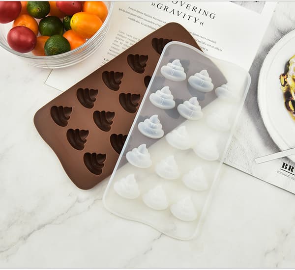 15-rums Silikonform til Poop Chokoladeform Bage Isbakke Dryp