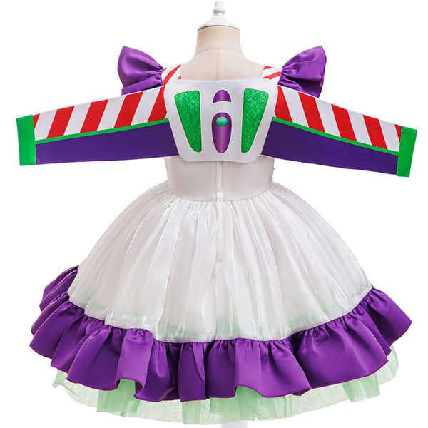 Buzz Lightyear-kjole til børn – Toy Story-tema kostume til piger D1630 White 130cm
