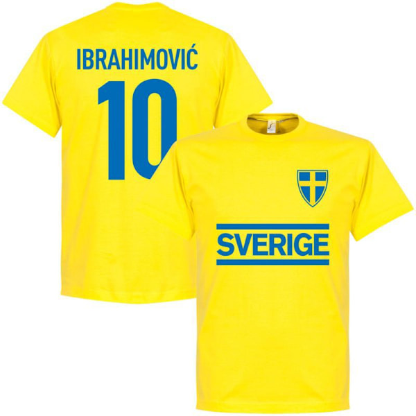 2022 Sommar Svenska Landslaget Ibrahimovic Minnesutgåva Fotbollströja Lös Bomulls Fotbolls T-shirt Z XL