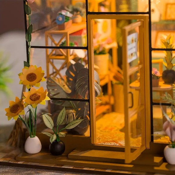 DIY Puutalo-docka-setti huonekaluilla - Miniatyyri 3D-palapeli sisustukseen