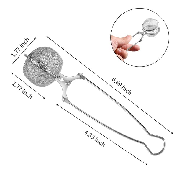 Sett med 2 kuleformede tesiler Løsbladste-infuser Rustfritt stål urteball og for teelskere og entusiaster