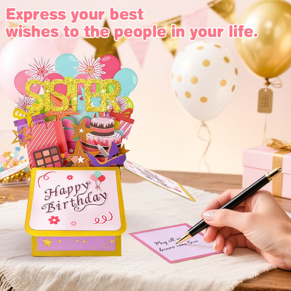 Bursdagskort med 3D-klistremerker og alderskort 20