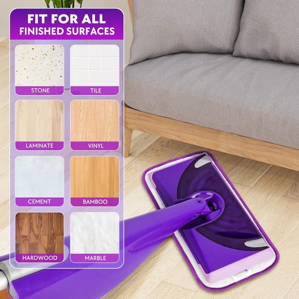 Återanvändbara moppdynor kompatibla med Swiffer Wet Jet Mopp, 6-pack våta dynor påfyllning tvättbara mikrofiber moppdynor våta torra moppdukar