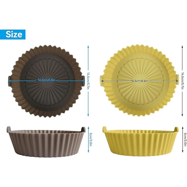 16,5 cm Airfryer Silikonform 2 Par
